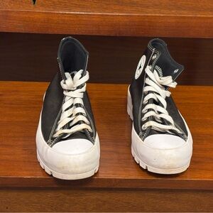 Black and White High-Top Sneakers